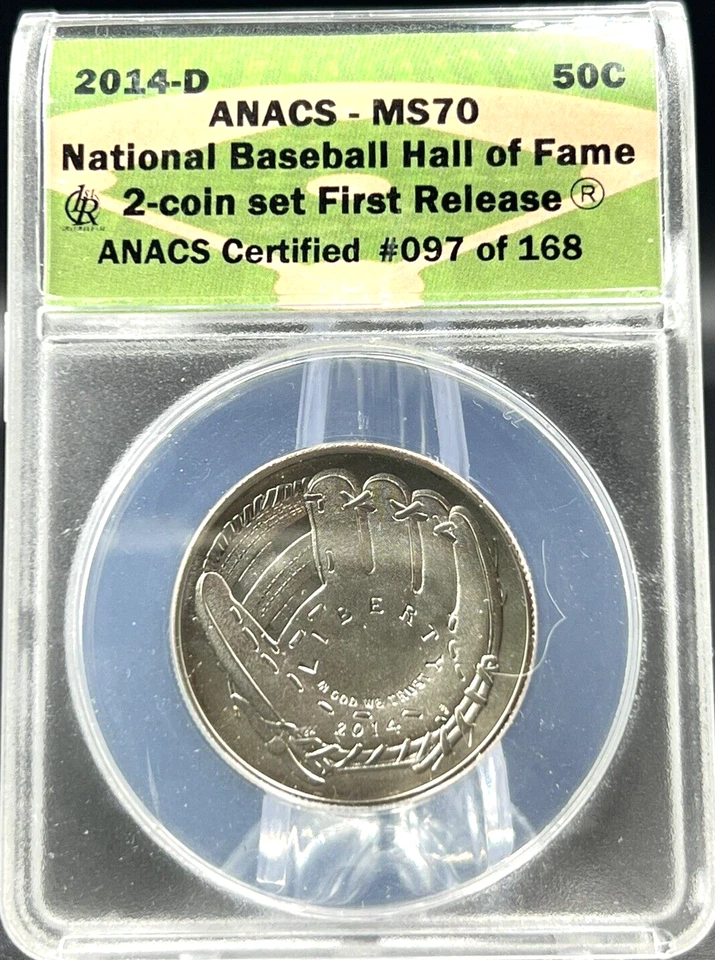 2014 Baseball Hall of Fame PR70 + MS70 Limited Edition 2 Coin Set First Release - Image 3 of 3
