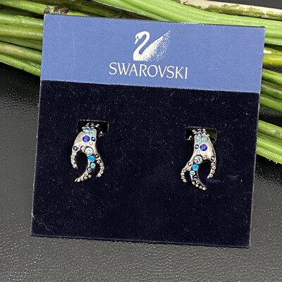 Vintage SWAROVSKI 910919 Domination Ruthenium Plated Blue Real