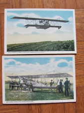 WW I PERIOD AIRPLANE AVIATORS 2 POSTCARDS