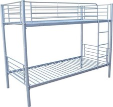 Letto a castello KIMI in metallo con rete a listelli, scomponibile in 2 letti