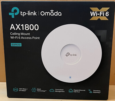 tp-link EAP610 V3.6 AX1800 Wireless Dual Band Ceiling Mount Wi-Fi 6 Access Point