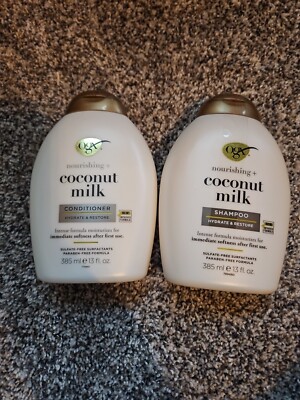 OGX Nourishing + Coconut Milk Shampoo & Conditioner Set 13 Ounce