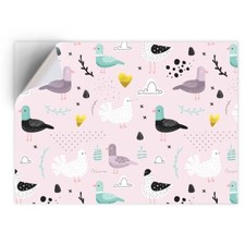 1x Vinyl Sticker Pigeon Pattern Fantail Racing Wood Birds #170713