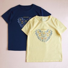 Ukraine heart blue and yellow embroidered t-shirt, vyshyvanka tshirt woman