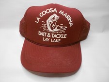 Vintage Coosa Lay Lake Bait  Tackle Snapback Trucker Mesh Hat Cap Bass Alabama