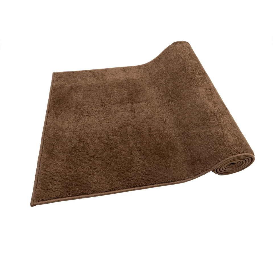 Alfombra de corredor beige oscuro lavable antideslizante tamaño personalizado pila suave Foto 3 de 3