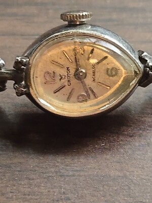 Croton Incabloc 10K RGP 17j UTC10 Diamond Ladies Windup Watch | eBay