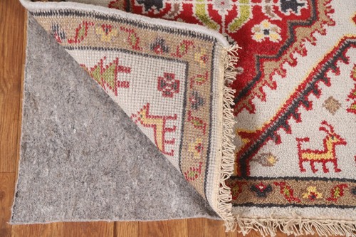 Ivory Geometric Kazak 12 ft. Runner Rug Wool Hand-knotted 12' 2" x 2' 6" - Picture 10 of 12