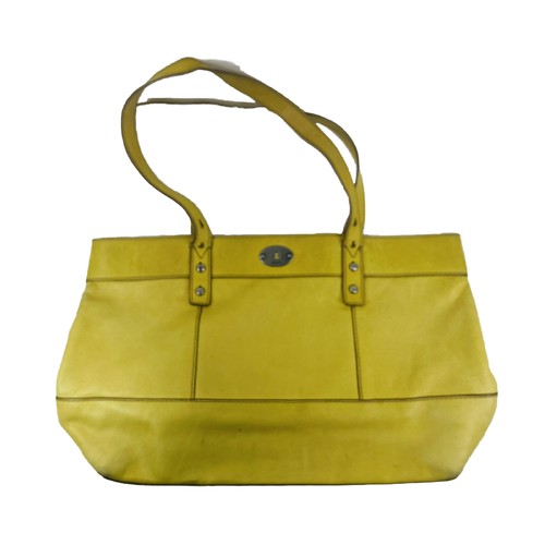 Fossil Women’s Mustard Yellow Leather Tote Key Hole Zip Tote Bag eBay