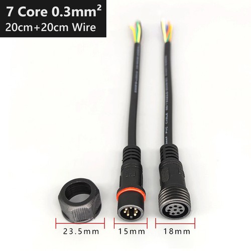 2Pin-8Pin Waterproof Cable Connector Male Female Kit For Outdoor LED Light Wire - Picture 32 of 33