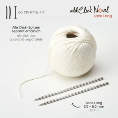 addi-click Novel Lace Long Nadelspitzen f.besonders feine Muster 3,5-8mm 7467 