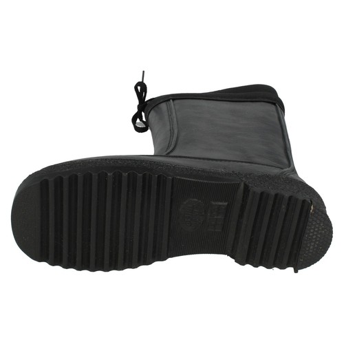 BLACK WELLINGTONS MID CALF WELLIES 