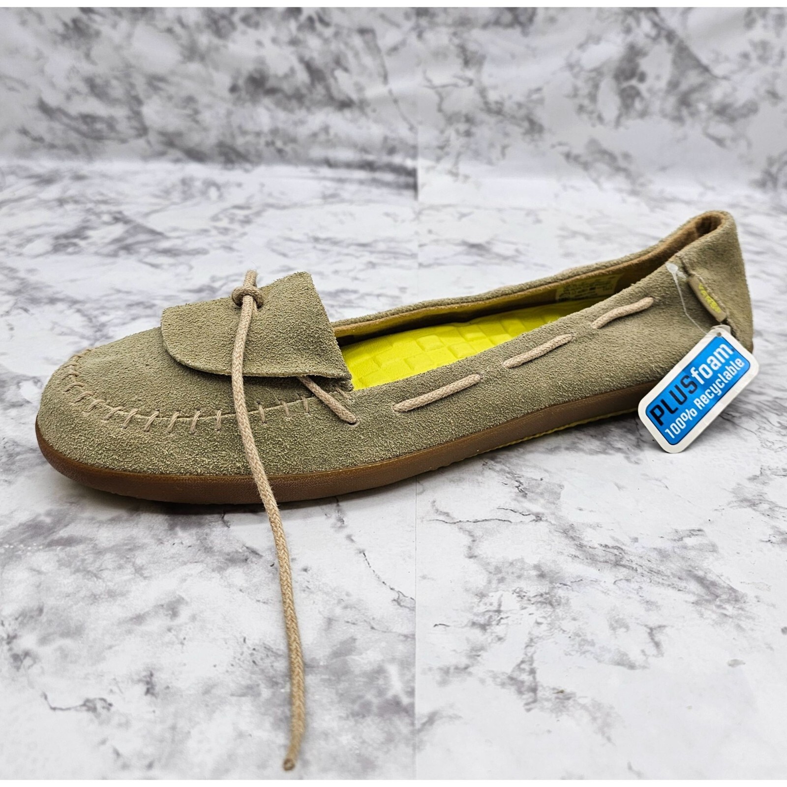 Vans Women's Alpaca Leather Gray Cement Flats Size 10.5-image