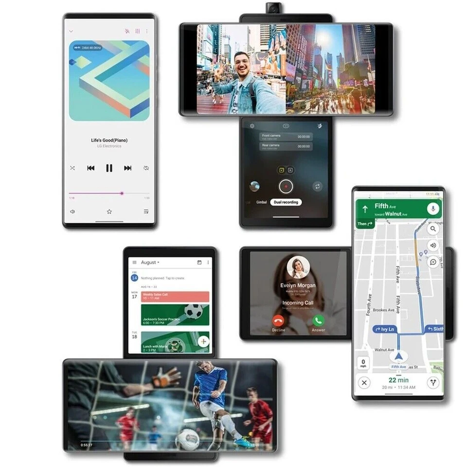 LG Wing 5G LM-F100TM F100VM F100N 128GB+8GB 64MP Unlocked Smartphone -New Sealed - Image 3 of 4