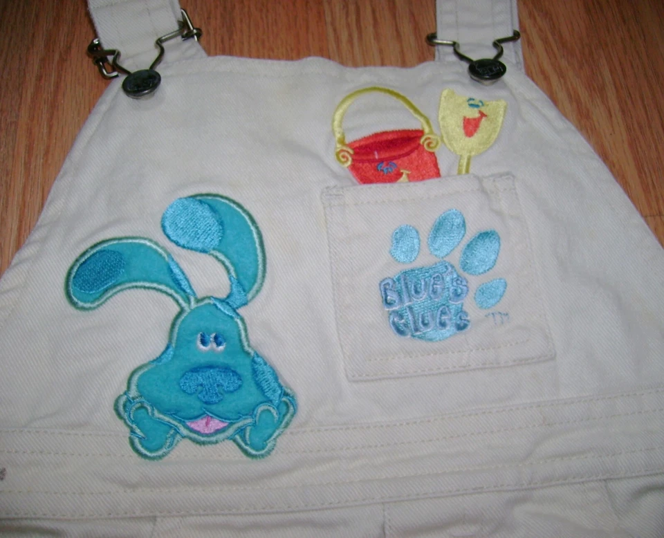 复古 2000 蓝调线条工作服 5 码刺绣 VIACOM Y2K 儿童总部 — 第 2/4 张图片