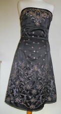 Jane Norman - Black strapless Evening / Party dress - Size 12