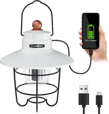 LED Camping Lantern, USB C Rechargeable Lantern with 3 Light Modes, Vintage Outd