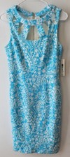 Eliza J blue/white dress womens size 8