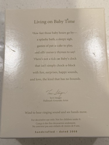2008" Living on Baby Time" Hallmark Magic: Windup Sound & Motion Ornament - Picture 4 of 10