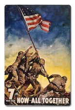 7th War Loan All Together Metal Sign - Hand Made in the USA with American Steel