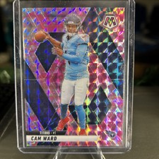 2025 Panini Mosaic Cam Ward Pink Camo Prizm Tennessee Titans Rookie #382 RC