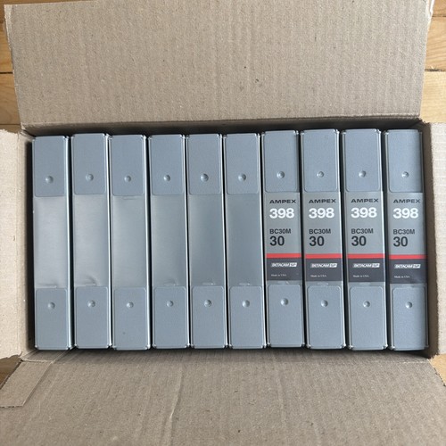 Lot of 10 Sony Betacam SP BCT-30MA 30 Min Broadcast Video Tapes w/Cases NTSC