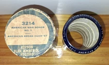 EDISON BA CYLINDER RECORD #3214  AMERICAN WAR SONGS #1 - AMERICAN BRASS QUARTET
