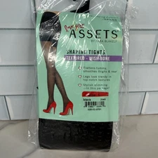 Assets By Sara Blakely Leggings Womens Size 1 Black Textured Wish Bone Shaping