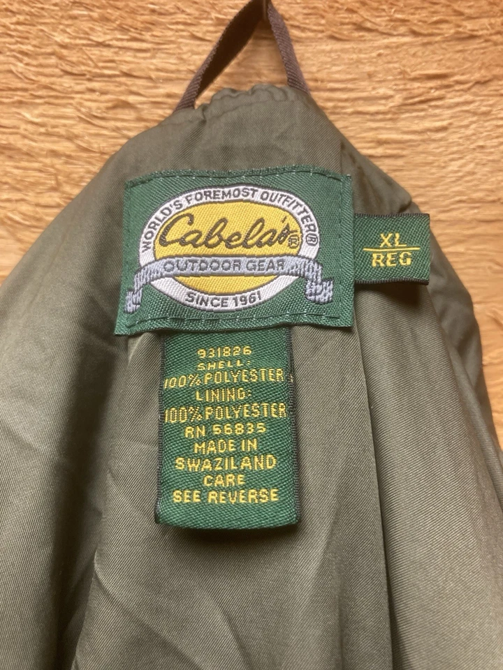 Vintage Cabela's Fleece XL Jacket + Pants SUIT SET 36x31 Hunting Wind Stop Lined - Image 2 of 4