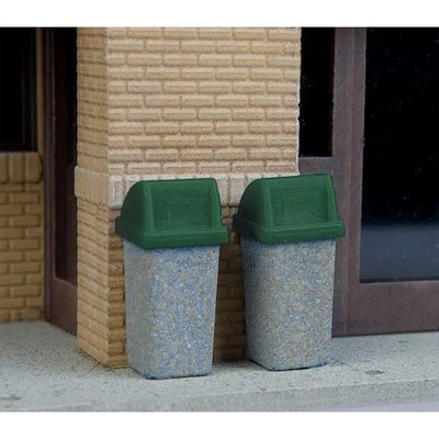 Walthers SceneMaster 949-4174 HO Modern Trash Cans, 24pk
