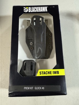 GL0CK HOLSTER BLACKHAWK! HOLSTER GL 48 AMBI IWB STACHE - Model # 416176BK - NEW!
