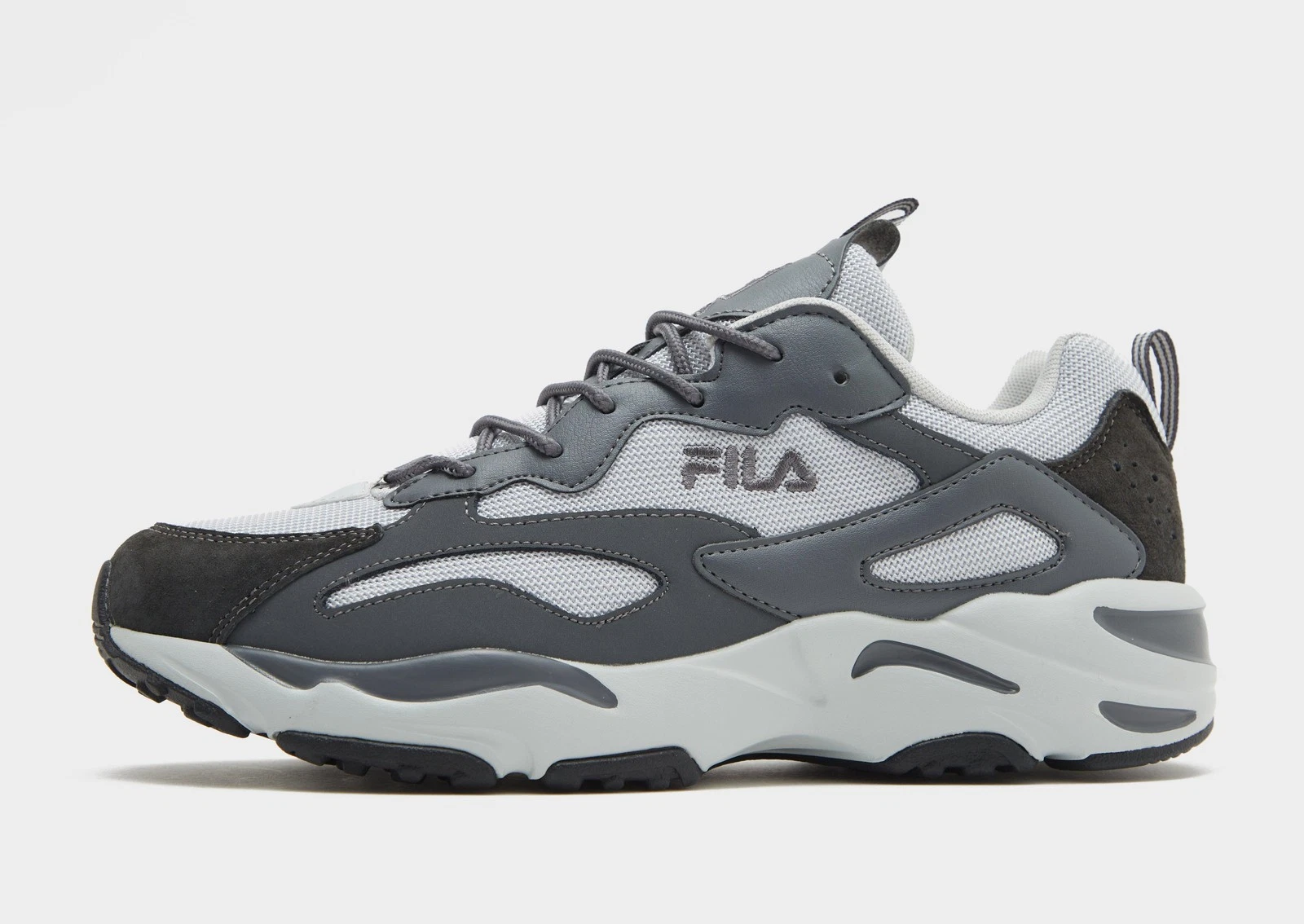 Authentic Fila Ray Tracer Trainer ® ( Men Sizes: UK 8 & 10 ) Grey / Black