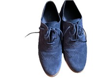 NWOB Cole Haan Ladies Blue Suede Grand Wing Oxford Size 8 B