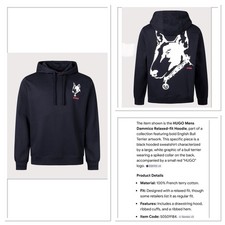 Hugo Boss Limited Edition Dammico Mens Black Hoodie Hooded Top Small Relaxed Fit