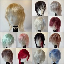 1/4Pequeña 1/4MSD 1/3SD Tío BJD Corto Rizado Muñeca Peluca Cola de Lobo Moda Juvenil