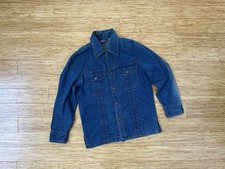 Vintage 70 s Blue Denim Work Shirt Jacket Dee Cee Rappers Size Medium USA Made