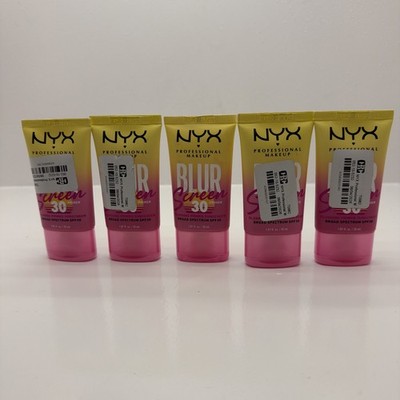 LOT OF 5-NYX PROFESSIONAL MAKEUP BLURSCREEN SPF 30 PRIMER 3-IN-1 BLURRING PRIMER