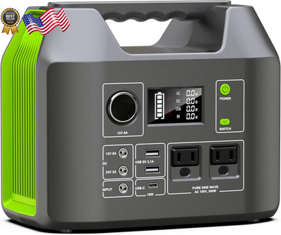 EnginStar Solar Generator 300W Portable Power Station 296Wh Lithium Battery NEW