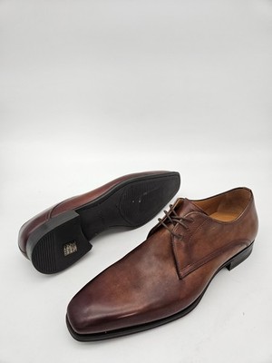 NEW Magnanni Monty Leather Derby Dress Shoes- 25766 - Tabaco Brown 10.5 US