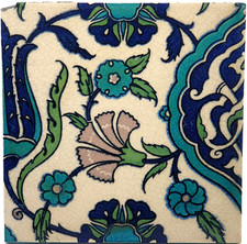 Reclaimed Victorian 8" Persian Style Tile Maw & Co C1870 AE8