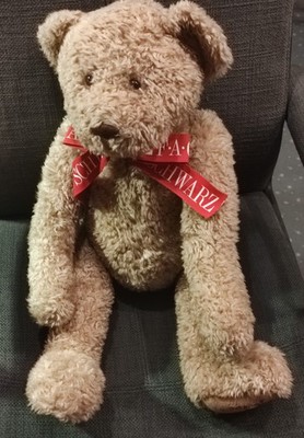 F.A.O. SCHWARZ JAHRESTEDDYBÄR 1999, SAMMLERSTÜCK, BEIGE, HÖHE = ca. 60 cm