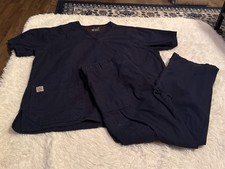 Carhartt Women's Liberty Ripstop Scrub Set Navy Blue XL