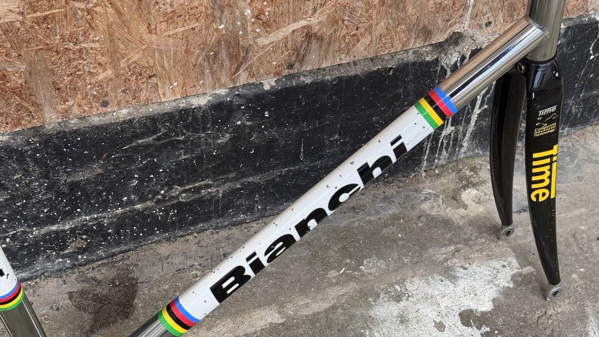 Bianchi Pista classic 57 Cm With Time Carbon Fork Chromo Track