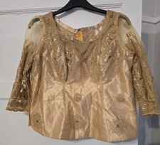 Golden  lace blouse  to fit UK size 16-18. To go with your matching wrapper. Bea