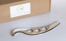 Relaxe Med Stainless Steel IASTM Silver Gua Sha Tool Back/Neck/Shoulder MSSA63