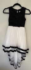Girl  s Speechless Formal Dress High Low Lace Ribbon Edge Tulle Size 8