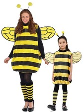 Kids Bee Costume Halloween Party Cosplay Outfit with Wings Headband