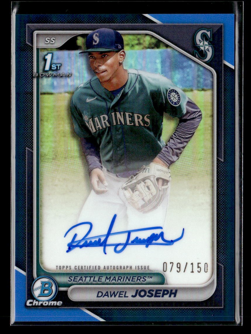 Dawel Joseph #/150 - 2024 1st Bowman Chrome Blue Refractor AUTO #CPA-DJ Seattle