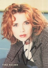 Tina Ruland, original autograph, old autograph card, including "Manta, Manta"