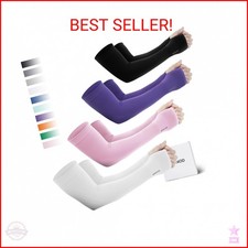 GOUNOD Sun Protection Cooling Arm Sleeves with Thumb Holes - Gardening Outdoors